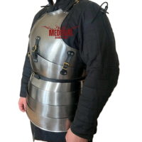 Plastron en acier doux poli, style médiéval et gothique, personnalisé, pour costume de chevalier, idéal pour Halloween et les fêtes de Pâques