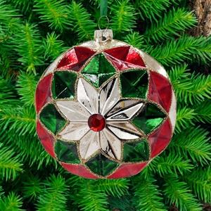 Décoration de Noël et du Nouvel An en gros : Ornement semi-fin en verre mercure bleu, rouge, vert, violet, or, avec finition argentée et guirlande de paillettes - Product Image 5