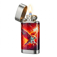 Briquet torche électronique à gaz rechargeable Falcon X avec logo personnalisé, design à flamme simple pour cigares et cigarettes en FR