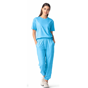 Ensemble de survêtement T-shirt et pantalon pour femme, 100% Coton Polyester, Coupe ajustée, Style mode urbaine, Vente en gros - Product Image 4