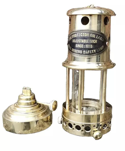 Brass Finish Hanging <b>Mini</b> Protector Oil Lamp Adjustable Wick Coal Miner Safety <b>Lantern</b> Decor - Product Image 2