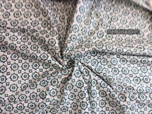 ผ้าฝ้ายพิมพ์ลายบล็อกอินเดีย ลายดาวเรขาคณิต สำหรับเสื้อผ้าและของตกแต่งบ้าน - Product Image 2