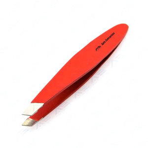 Pinzas de Cejas Inclinadas con Punta de Volumen Afilada, Instrumentos de Belleza Profesionales con Etiqueta Privada, Empaque a Granel - Product Image 1