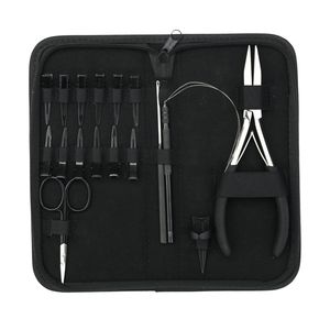 Kit d'outils d'installation d'extensions capillaires : Pince à sertir plate, Outil pour boucles de cheveux, Outil pour crochets de cheveux, Mini ciseaux, Pinces de coiffure, Ensemble de salon - Product Image 1