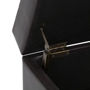 Oregon Tanners Brown <b>Storage</b> Ottoman Bench <b>with</b> Tray Elegant <b>Stool</b> & Ottoman Product - Product Image 2