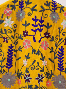 Veste bomber réversible en velours et coton, broderie indienne Suzani vintage, automne/hiver, pour femme, motif floral matelassé, prix d'usine 100% - Product Image 3