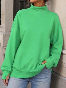 Sudadera de Cuello Alto para Mujer de Alta Calidad, Estampada, de Felpa, Algodón Ecológico, Ligera, Transpirable, de Secado Rápido, Estilo Casual - Product Image 4