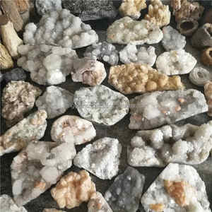 คริสตัลอะโพฟิลไลต์ธรรมชาติแบบดิบขายส่งยอดนิยม กลุ่มจีโอดอินเดียนเซโอไลต์ อัญมณีคุณภาพเยี่ยมสำหรับบำบัดรักษาและเสริมฮวงจุ้ย - Product Image 2