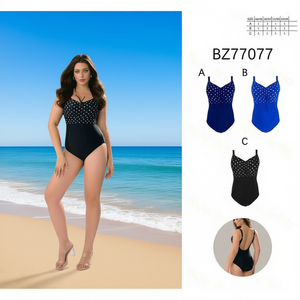 HDJ Plus Size One Piece <b>Swimsuit</b> <b>Tummy</b> <b>Control</b> Conservative Beachwear Sexy Monokini Bathing Suit BZ77077 - Product Image 3