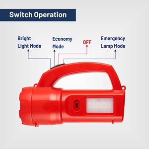Linterna LED recargable profesional ABS cuerpo tipo C carga IP54 para Camping senderismo tareas domésticas iluminación de emergencia - Product Image 5