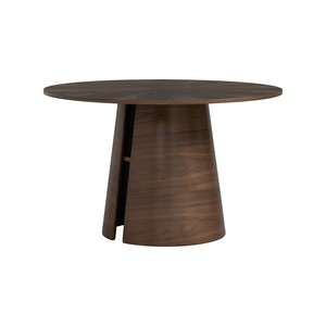 Mid Century Modern <b>Round</b> <b>Dining</b> <b>Table</b> <b>Solid</b> <b>Wood</b> Pedestal <b>Table</b> Wooden Furniture for <b>Dining</b> Room Hotel Apartment - Product Image 1