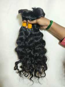 Extensions de cheveux humains Remy indiens bruts bouclés de 20 pouces, 100 grammes, qualité naturelle de première classe, double trame machine - Product Image 1