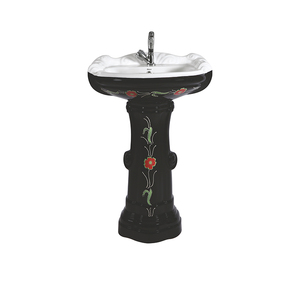 Distribuidor Confiable que Vende Artículos Sanitarios de Diseño de Primera Calidad, Lavabo de Cerámica Blanca con Pedestal a un Precio Accesible - Product Image 1