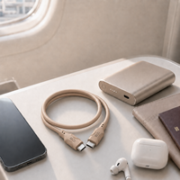 Cable de Carga de Silicona con Certificación MFi de 1M, Sin Enredos, Conductor de Cobre Estañado, USB Suave para Dispositivos iOS y Computadoras, Sincronización, en Stock