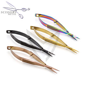 Nouvel Arrivage Ciseaux à Sourcils Courbés pour Micro-Cils en Acier Inoxydable de Qualité Chirurgicale, Ciseaux à Ongles Tranchants, Marque Privée Beauté - Product Image 2