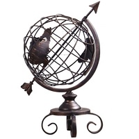 Globe de bureau en aluminium Article d'artisanat indien Article de cadeau décoratif pour la maison Article de haute qualité Design antique Produit le plus vendu