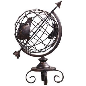 Aluminium Desktop Globe Indian Handicraft Item Home Decorative <b>Gift</b> Item High Quality Antique Design Top Selling Top Product - Product Image 3