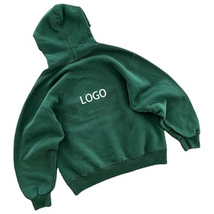 Sweat à capuche épais en coton bouffant imprimé pour femmes en gros Sweat-shirt confortable vert violet - Product Image 4