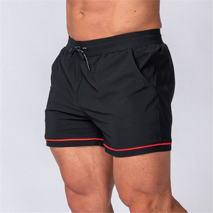 Nouveauté : Short de bain pour homme, imprimé par sublimation intégrale, noir avec cordon de serrage blanc, style surf. - Product Image 4