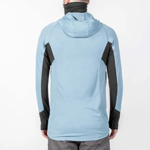 Vente en gros de sweat-shirts de pêche pour hommes UPF 50+, taille plus, légers, en polyester, à séchage rapide, à capuche, pour une utilisation en plein air - Product Image 2