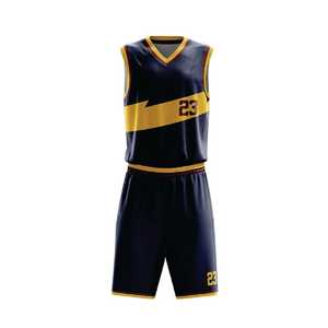 Conjunto de Uniforme de Baloncesto Personalizado para Hombre, 100% Poliéster, Jersey sin Mangas con Cuello en V y Número 23 con Impresión Sublimada, Corte Atlético - Product Image 1