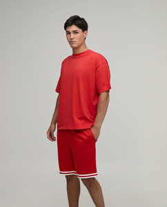Men's Plain <b>Set</b> Breathable Summer <b>Set</b> Custom Logo Blank Cotton Street Wear Fitness wear OEM Lightweight Quick dry Oversized 2026 - Product Image 1