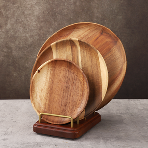 Support de Présentation Classique en Bois de Mangue Biodégradable et Écologique, Gravé à la Main, Sans BPA, Compatible Micro-ondes - Product Image 3