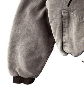 Vente en gros de pulls surdimensionnés en molleton 100% de coton personnalisés pour hommes, sweat-shirt à capuche à épaules tombantes, bouffée de motifs brodés solides - Product Image 3