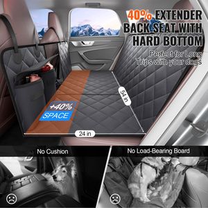 Amaca per Cani Oxford Impermeabile con Fondo Rigido, Estensore per Sedile Posteriore Auto 54''x24'' per Gatti - Product Image 2