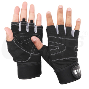 For High Selling Weightlifting Fitness <b>Gloves</b> Gym Non-slip Breathable Half Finger Polyester Lace-up Closure - Product Image 1