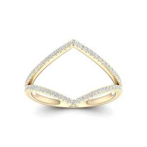 Anillo de Diamantes de Oro Amarillo para Mujer con Diamantes Cultivados en Laboratorio con Corte Triangular, Estilo de Compromiso de Lujo, Oro de 10K, 14K, 18K, Plata 925, 935 - Product Image 4