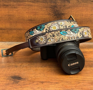 Correa de cuero de vaca para cámara, correas de hombro de tamaño ajustable para DSLR Nikon Canon - Product Image 3