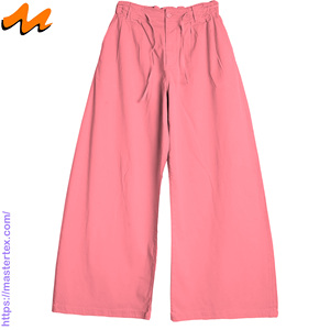 กางเกงขายาวทรงปล่อยสำหรับผู้หญิง ยี่ห้อ MASTER TEXTILE ผลิตจากวัสดุรักษ์โลก ซักได้ ระบายอากาศดี มีเชือกผูกเอวยางยืดในตัว เหมาะสำหรับงานปาร์ตี้ - Product Image 1