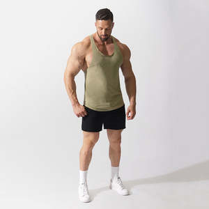 Camiseta Deportiva sin Mangas para Hombre, Personalizada, de Alta Calidad, 100% Algodón, Secado Rápido, Transpirable, 180 g/m², Cuello Redondo, Estilo Vintage, Color Sólido - Product Image 5