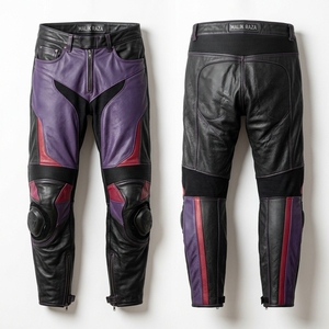 Pantalones de Motocicleta de Cuero Genuino en Color Personalizado para Hombre y Mujer, Ajuste Individual, para Carreras y Conducción - Product Image 6