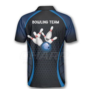 Camiseta de Boliche Elegante para Equipo, Diseño Sublimado Personalizado, Material Ligero y Transpirable, Tallas Grandes, Alta Calidad - Product Image 3