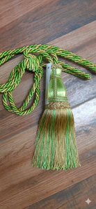 Elegant Traditional Curtain <b>Tiebacks</b> with Tassel Decorative Rope Holders for Classic Window Drapes - Product Image 2