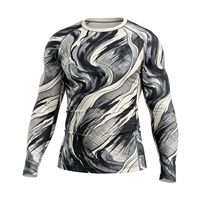 Rashguard à manches longues extensible dans quatre directions, marque privée, pour les marques de surf et les détaillants de sports nautiques aux États-Unis