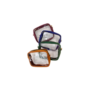 Sacs transparents en PVC approuvés pour les stades, très demandés, avec bandoulière perlée et patchs, pour femmes - Product Image 4