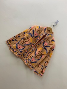 Hand-Embroidered Suzani Cotton <b>Jacket</b> Floral Embroidery Boho-Chic Styling <b>Mandarin</b> <b>Collar</b> Reversible Quilted <b>Jacket</b> - Product Image 2