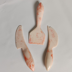 Peach Marble Resin Cheese <b>Knife</b> Set Handmade Acrylic <b>Butter</b> Spreaders Glossy Decorative Serving Utensils for Modern Dining - Product Image 1