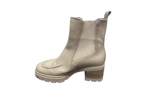 Botines Chelsea Formales de Plataforma en PU Beige, Punta Redonda, Tacón Grueso, Cierre Elástico, Suela Antideslizante de TPR, para Primavera, Verano y Otoño - Product Image 6