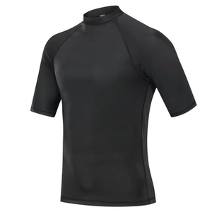 <b>Men</b> Black Full Sleeve Rash Guard Anti-Uv <b>Compression</b> <b>Shirt</b> Quick Dry 220g Spandex/Nylon Sportswear - Product Image 1