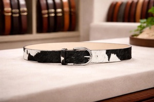 Cinturón de Cuero Genuino de 1.5 Pulgadas con Logotipo Personalizado, Correa con Hebilla de Bloqueo Automático, Producto Personalizable - Product Image 4