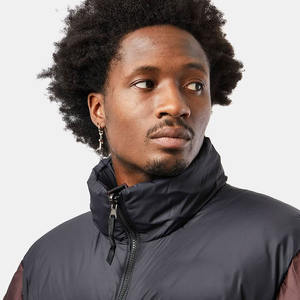 Veste matelassée décontractée élégante pour homme de qualité supérieure, manches longues, col montant, rembourrage en coton, veste d'hiver chaude avec poches - Product Image 4