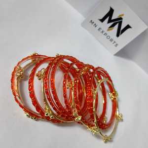 Elegant Handmade <b>Glass</b> <b>Bangles</b> Set Women Stylish Traditional Bridal Wedding Wear Colorful Fashion Chudi Set Crafts - Product Image 4