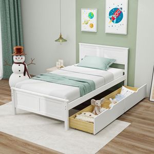 Struttura letto singolo con cassetti contenitore per spazi ridotti, include mobili resistenti ed eleganti - Product Image 4