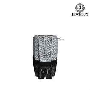 High Demand Women's 925 <b>Silver</b> <b>Emerald</b> Cut Cocktail <b>Ring</b> Rhodium Plated Luxury Geometric Design Pave Setting Engagement <b>Ring</b> - Product Image 1