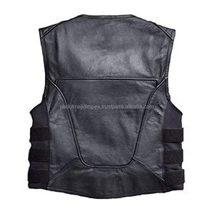 Chaleco de cuero con diseño clásico para hombre, chaleco masculino de alta calidad, disponible en colores personalizados, venta al por mayor - Product Image 4