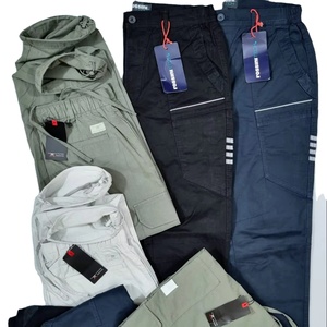 กางเกงคาร์โก้ผ้าฝ้ายระบายอากาศได้ดีสำหรับผู้ชายกางเกงเอวยางยืดแบบลำลองสำหรับปีนเขาแบบยุทธวิธีหลายกระเป๋าใส่ทำงาน100% - Product Image 5